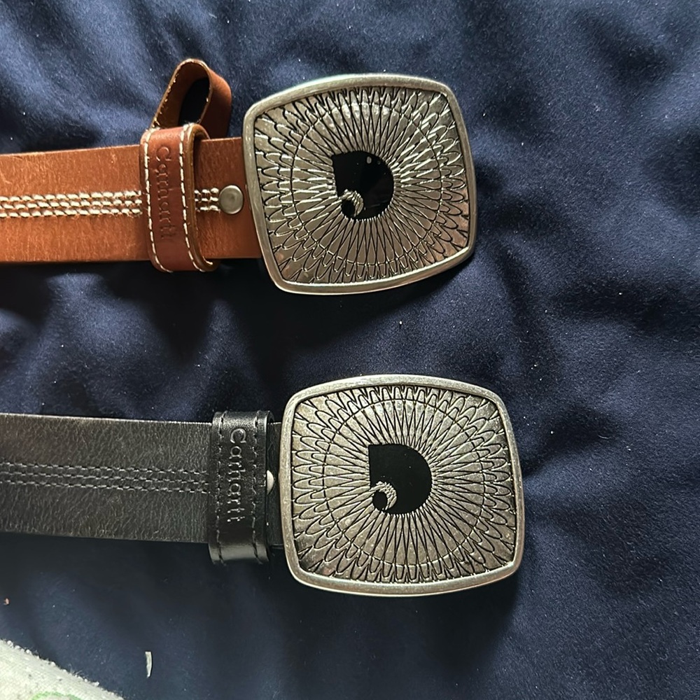 2 Carhartt Leather Belts Women’s size L